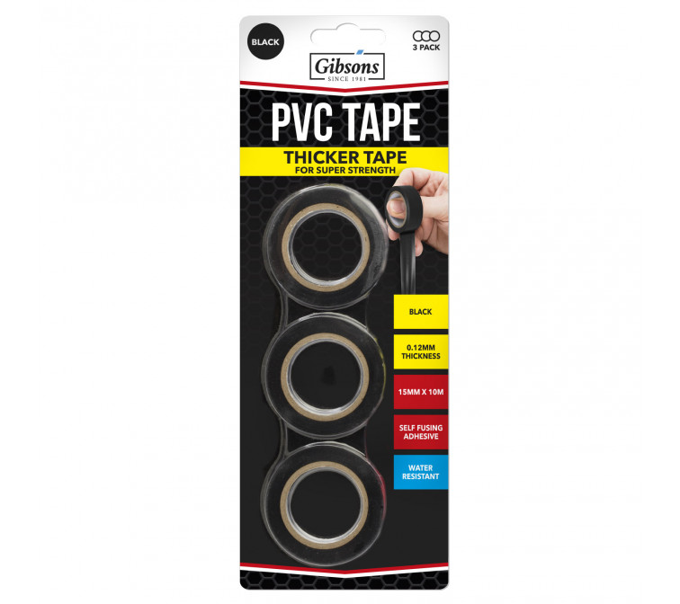 PVC 3pk Black Tape