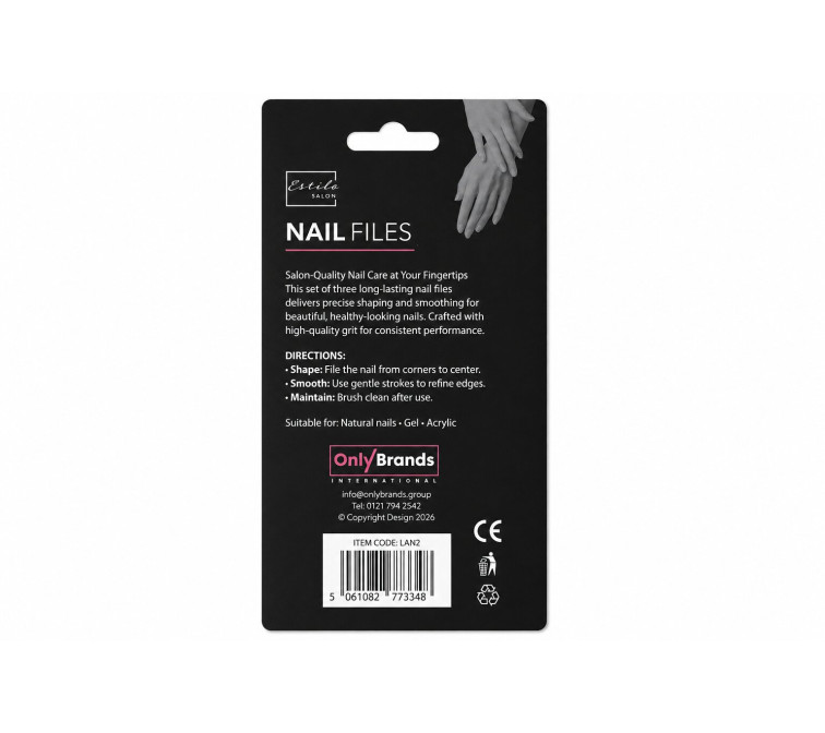 3PK Nail Files (Curved)