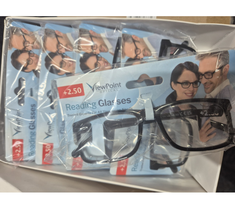 +3.00 Reading Glasses (Black,Unisex)