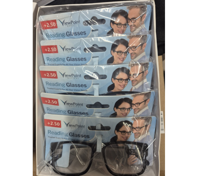 +3.00 Reading Glasses (Black,Unisex)
