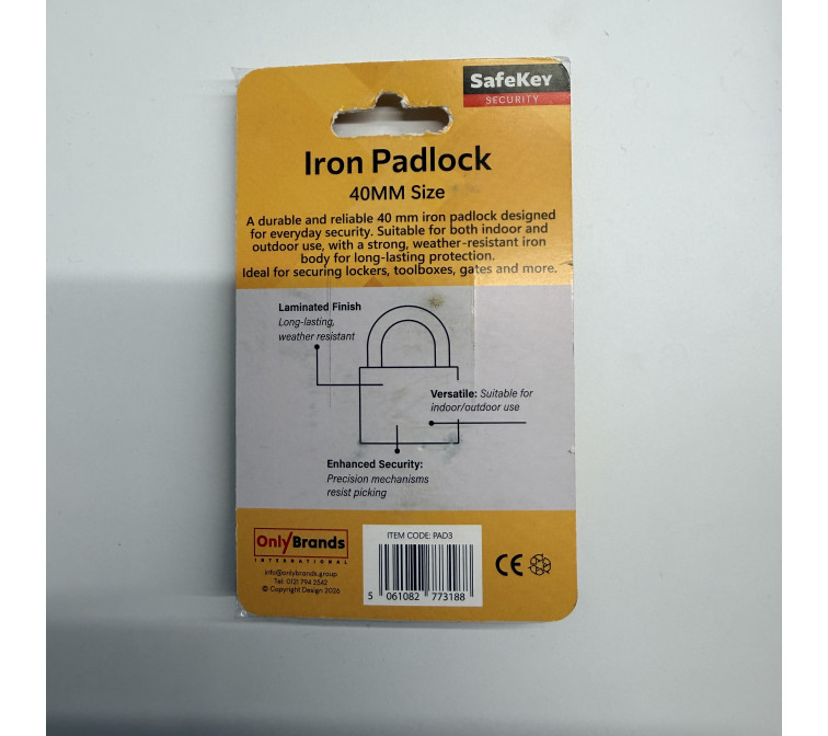 Wholesale Padlock Cast Iron, 40mm