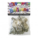 Metallic Silver Balloons (Pack of 16) Wholesale