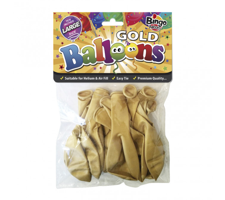 Gold Balloons (Pack of 16) Wholesale