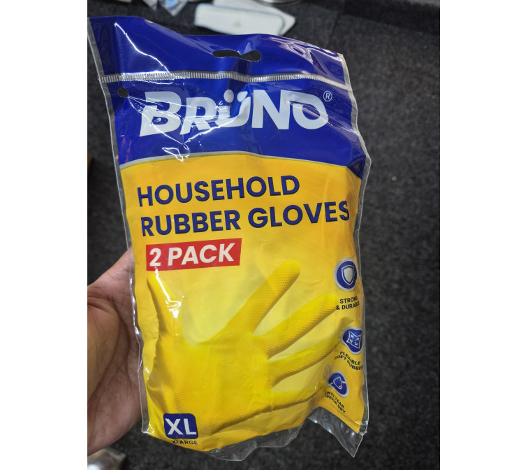 Brund Household Rubber Gloves, Pack of 2, Medium