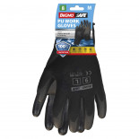 Brund Safe PU Work Gloves (Black, Size 8)