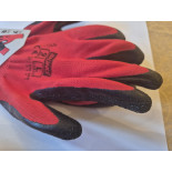 Red Latex Coated Work Gloves (Large, Size 9)