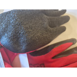 Red Latex Coated Work Gloves (Large, Size 9)