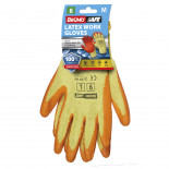 Brund Safe PU Work Gloves (Orange Latex, Size 8)