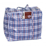Wholesale Extra Large Check Shopper Bag/Laundry Bag with Zipper