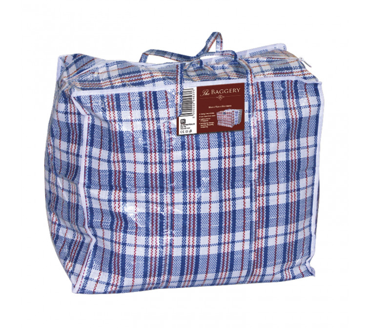 Wholesale Extra Large Check Shopper Bag/Laundry Bag with Zipper