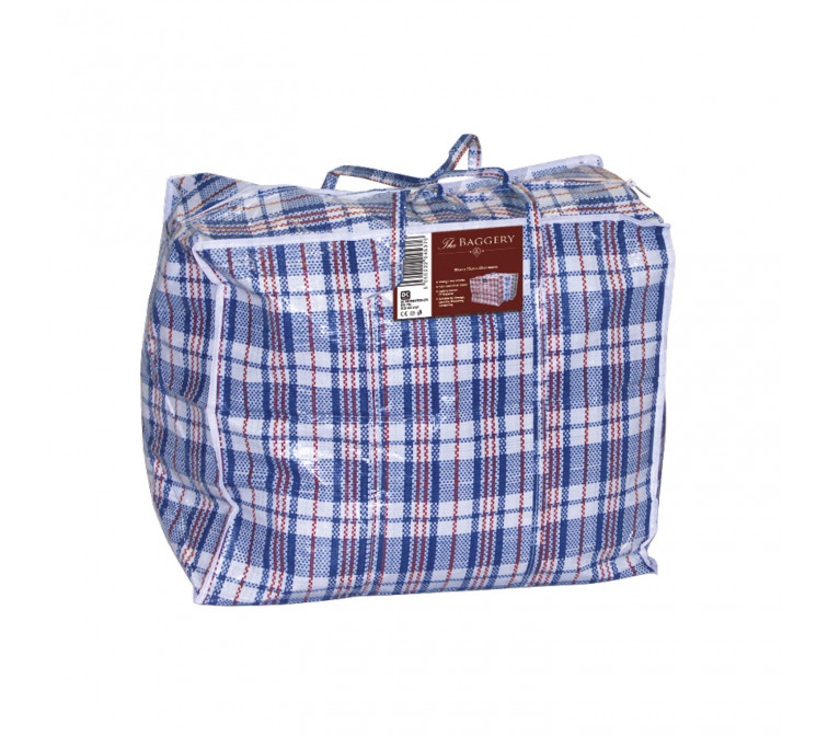 Wholesale Large Check Shopper Bag/Laundry Bag with Zipper (80 x 60 x 25)