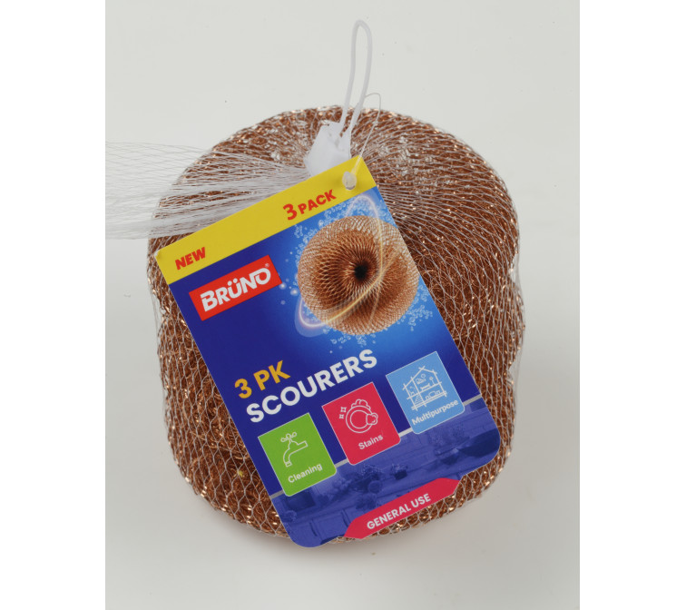 Brund Round Silver Scourers in Net (Pack of 4) Wholesale