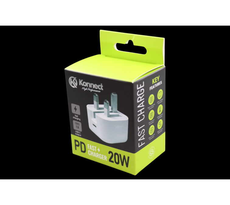 iPHONE + USB Wall Charger Plug 20W