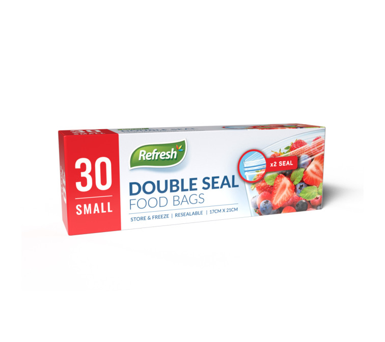 Food Bags Double Press - 30PK SMALL